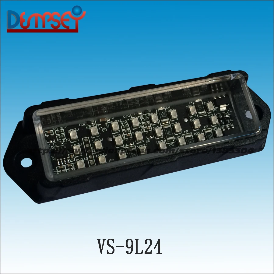 Dempsey 24 LEDs super bright,external warning lights LED grill surface mount lighthead,waterproof,DC12V(VS-9L24)