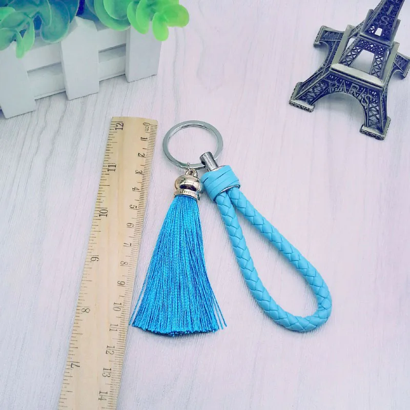 Neuer Quasten-Schlüsselanhänger für Damen, Quasten-Schlüsselanhänger für Tasche und Auto - Fransen- und PU-Gewebe-Schlüsselanhänger, Quasten-Accessoire, Schmuck Großhandel – Detail 3