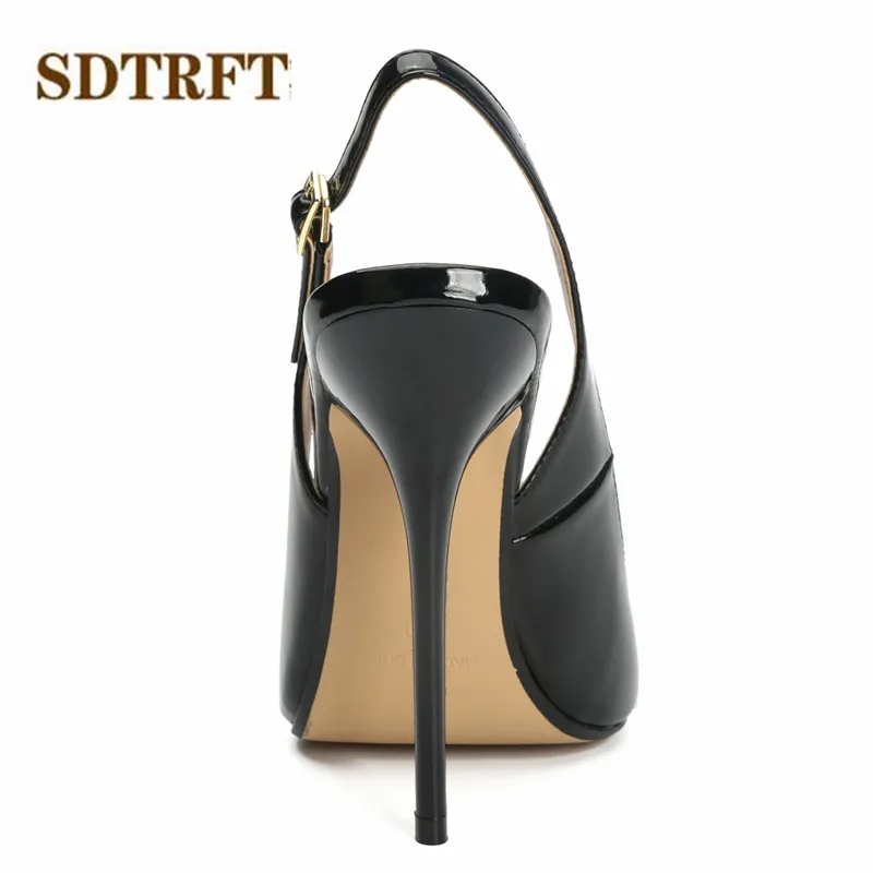 SDTRFT ladies Stilettos 13cm thin high heels sexy Cosplay Buckle pumps women\'s wedding shoes sapato feminino Plus:45 46 47 48