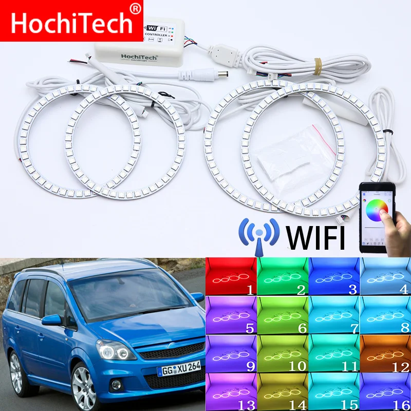 

Wifi Wireless RGB Multi-Color LED Angel Eye Halo Rings Day for Opel Zafira B 2005 2006 2007 2008 2009 2010 2011 2012 2013 2014