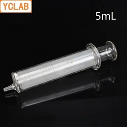 YCLAB 5mL Glass Syringe Injector Ink Sampler with Needle Laboratory Chemistry Equipment