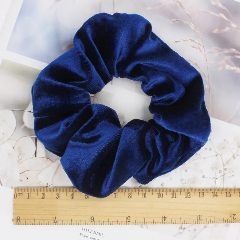 LOVINGSHA Tamanho Grande Sólida Veludo Acessórios Para o Cabelo Das Mulheres Menina Lady Tie Scrunchy de Cabelo Feminino Cabelo Rabo de cavalo Titular Corda ANFD046