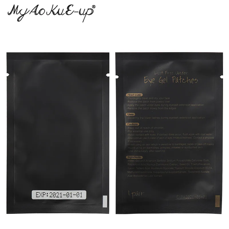 50 paar Augen Aufkleber Patch Unter Auge Pad Schwarz Auge Tipps Aufkleber Wraps Lint-free Eye Gel Patch Für wimpern Verlängerung Werkzeug – Detail 4