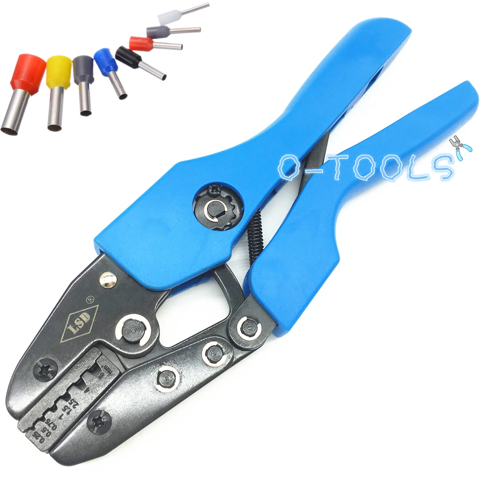 Hand crimping tool for wire sleeve ferrules 0.25-6mm² cable cord end terminal crimping pliers AN-256GF 24-10AWG