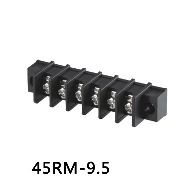 Barrier Terminal Block 45R 45RM 9.5mm Pitch IEC:750V32A,UL: 300V20A 22-12AWG,Vertical or RA,with or W/O mounting tab optional.