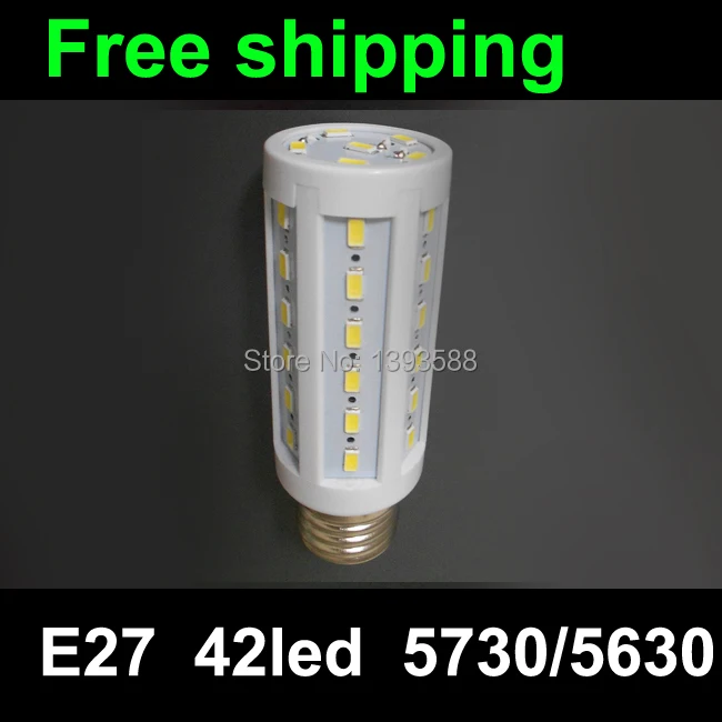 

Free shipping AC85-265V SMD 5730 E27 LED corn bulb light 10W LED lamp 42LED lamp Warm white/white/Cool white LED Corn Bulb