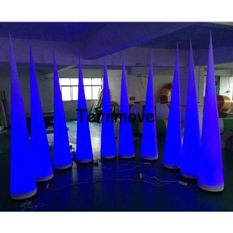 Lighting Inflatable cone light up for Night Club Christmas party event wedding decoration Amazing Stage Decoration