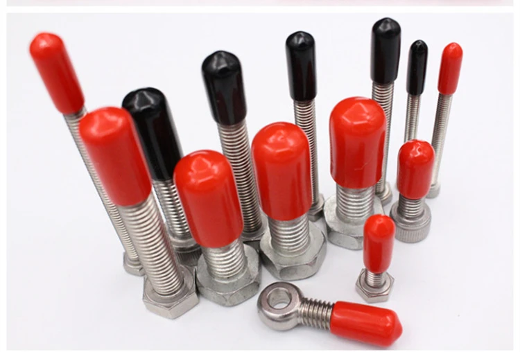 100PCS or 300PCS 8/8.5/9/10/11/12/13/14/15/16/18/19/20/22/24mm Inner Dia PVC BoltCable Pipe Slip Cap End Cover Fitting Red Black