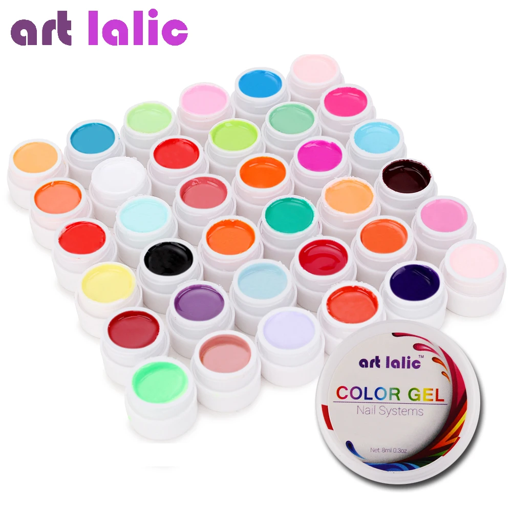 

Pure Cover Color UV Gel Set for Nail Art, Tips Extension, Manicure DIY Tools, 36 Colors