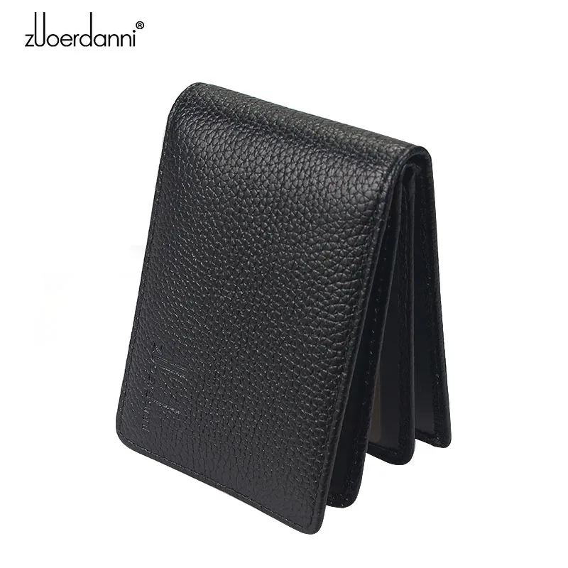 Brand Zuoerdanni Driver License  Genuine Leather Documents Bag Credit Holder ID Card Case 4 Folds A216