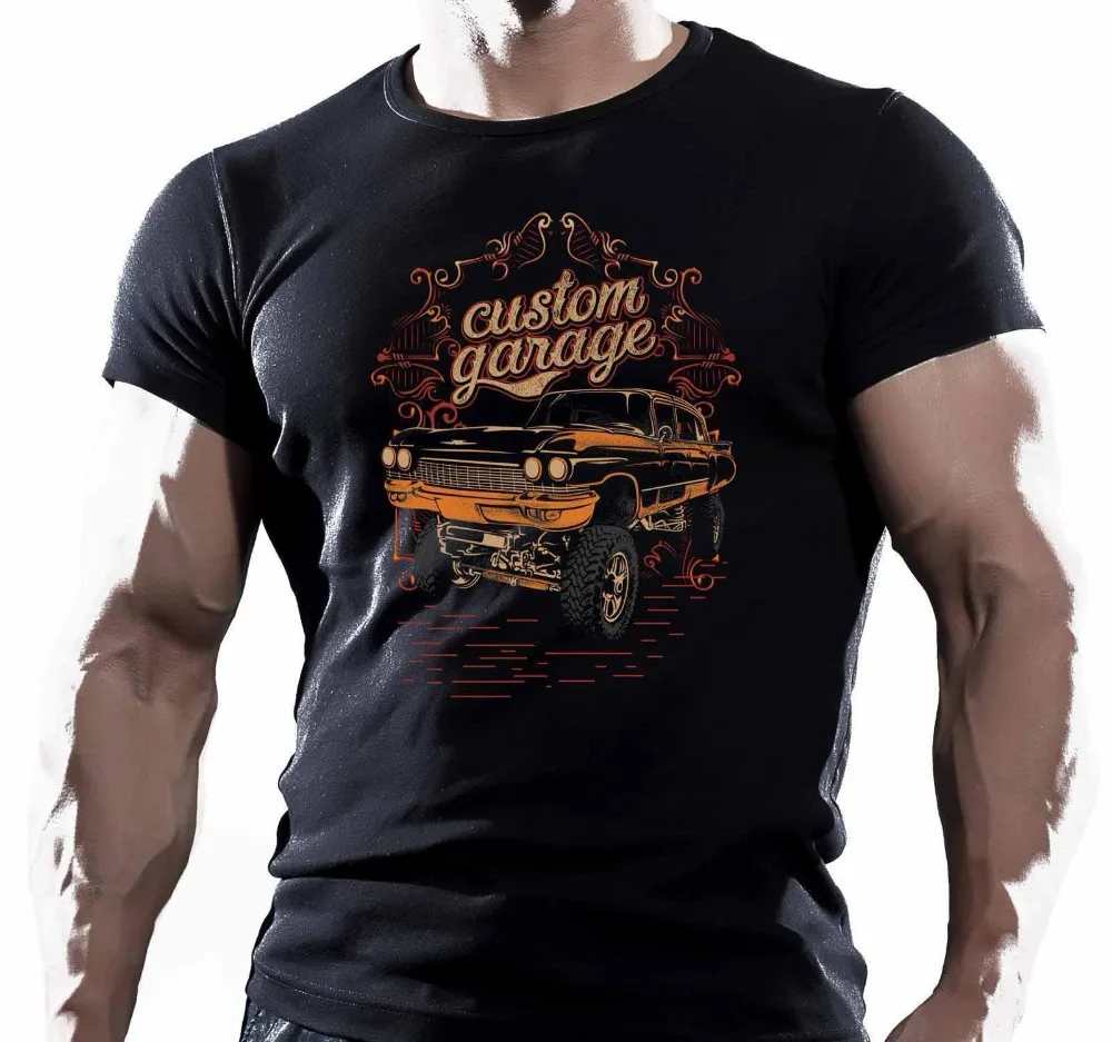 

2019 Hot Sale Men's T Shirt New Fashion Men Men'S T Shirt Personalized Motor Garage Muscle Car Beer Gift cool Tee shirt