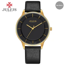 JULIUS Watches Men Simple Leather Watch Stylish Thin Wrist Watch Brand Luxury Designer 2017 New Business Quartz Clock UHR JA-957