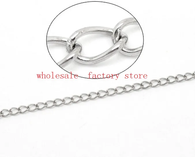 10meter in bulk  Stainless steel Thin 2mm Link chain Jewelry finding / marking