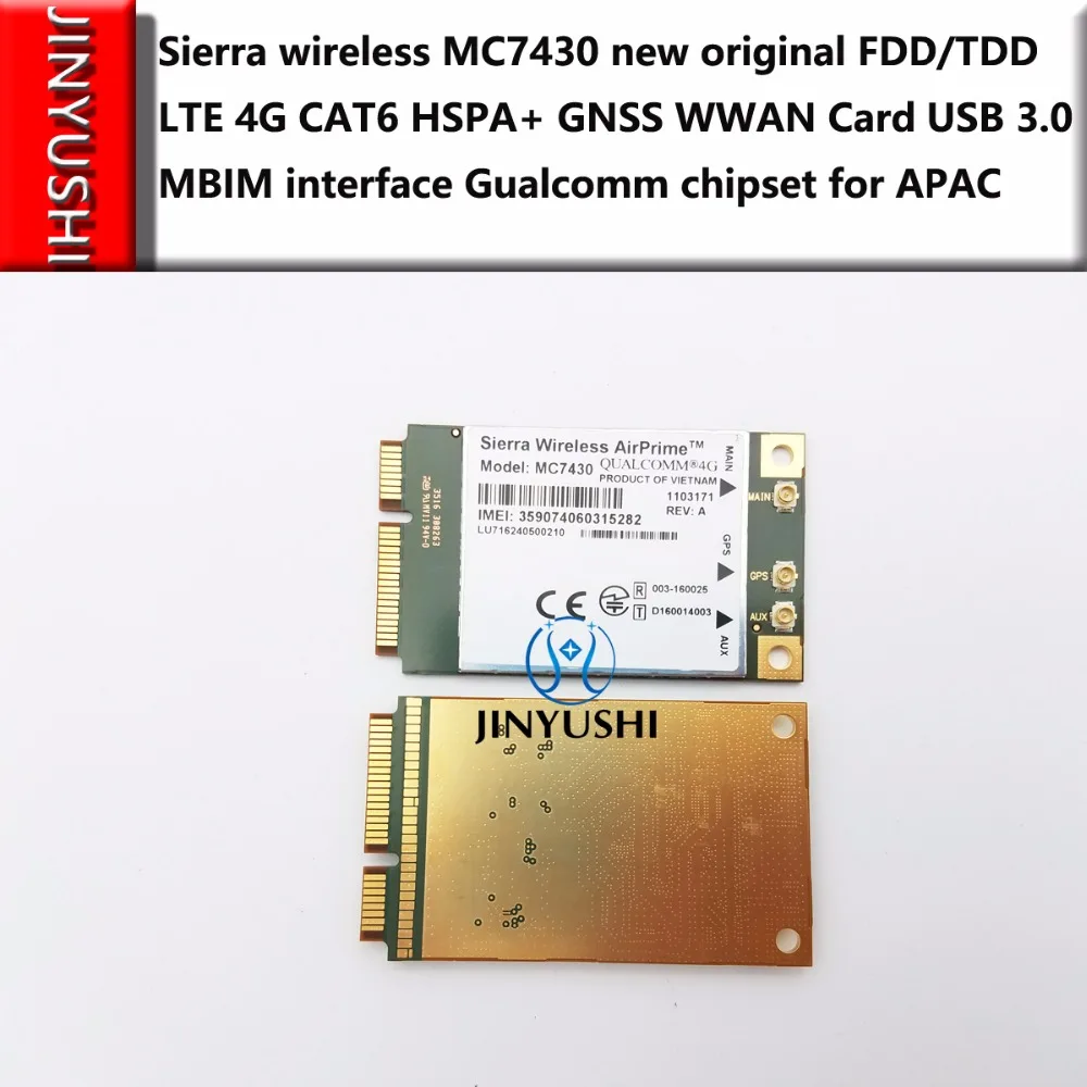 5pcs/lot No Fake MC7430 Sierra Wireless  100% new original  FDD/TDD LTE 4G CAT6 +GNSS  USB 3.0 MBIM interface Gualcomm chipset