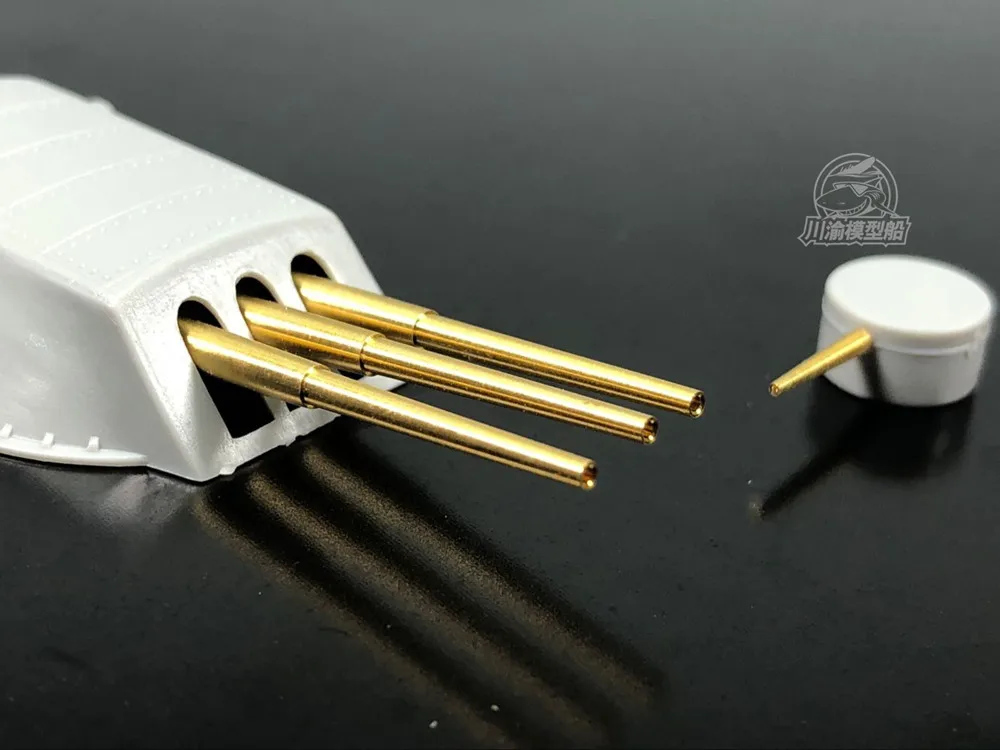 Barel Kuningan Skala 1/350 356mm untuk Model Kapal HobbyBoss 86501 Arizona