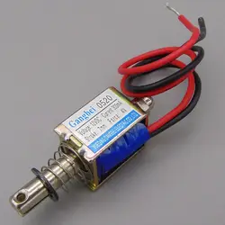 Push&Pull type gangbei-0520B Open Frame Electromagnet keepping Force 4N travel 7mm Linear Solenoid electromagnetic switch