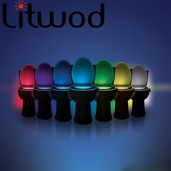 Sensor Lamp Night 8 Color Led Toilet Battery Motion Bulbs & Lighting Emergency Nightlight Dry Atmosphere Card Aaa Body