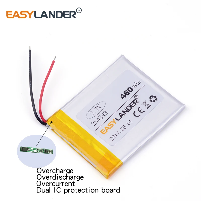 Baterai polimer Lithium Li-ion isi ulang daya 254343 460mAh 3.7V untuk Meizu MINI Play M6 sl / TL edition