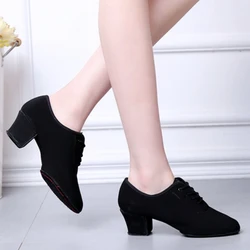 Teachers Shoe Sports Latin Dance Shoes Woman Adult Modern Ballroom Women Shoes Oxford With T1B Two Bottom Fitness Sneakers