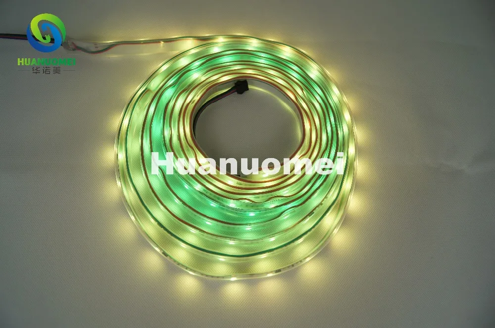 

12V White flexible PCB 5M DMX512 30leds/m Waterproof addressable dmx rgb led strip light