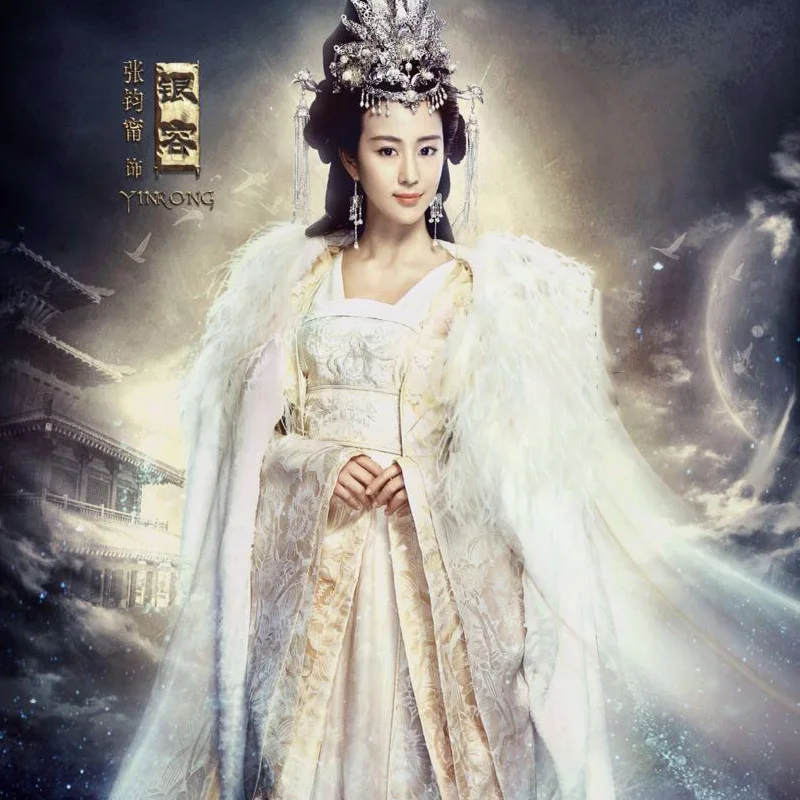 

ZhangJunNing Yin Rong Gorgeous Empress Costume with Fur Cloak for TV Play Tribes and Empires- Storm of Prophecy