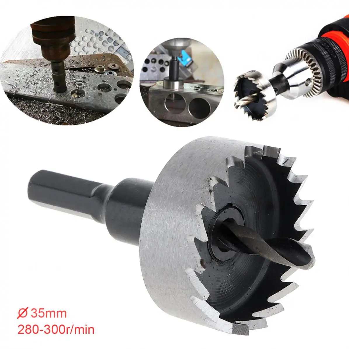 

35mm HSS Hole Saw Cutter Drill Bits for Pistol Drills/Bench Drills/Magnetic Drills/Air Gun Drills