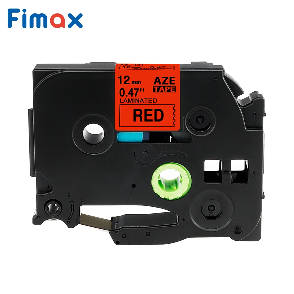 Fimax 10 Packs Compatible for Brother P-touch TZe431 Label Tape TZe-431 TZ-431 12mm Black on Red for Brother P-touch Tze Label