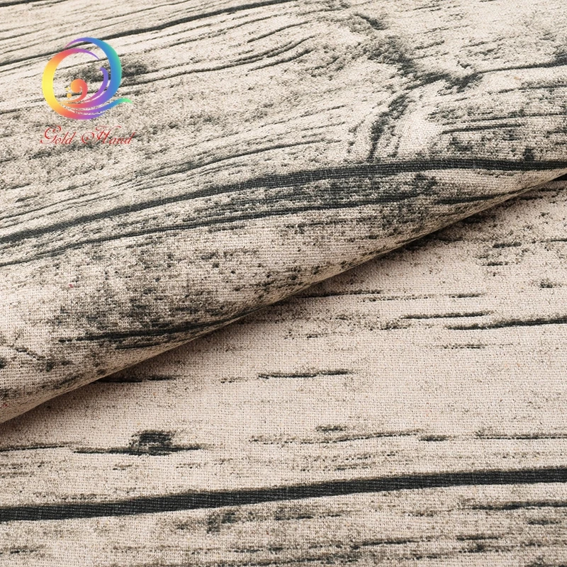 Tree Bark Printed Cloth,Cotton Linen Fabric,For DIY Quilting&Sewing,Sofa,Curtain,Bag,Cushion,Furniture Cover Textile Material