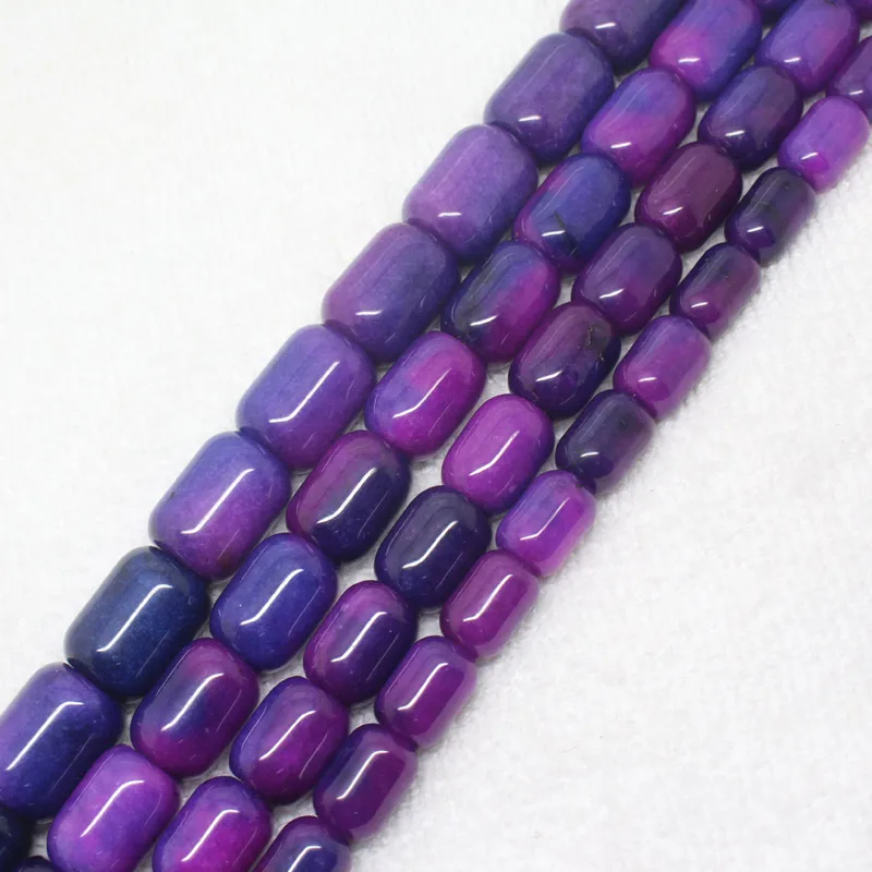 10x14-15x20mm Tím Xanh sugilite Jades Ống Thùng DIY Loose Beads 15"