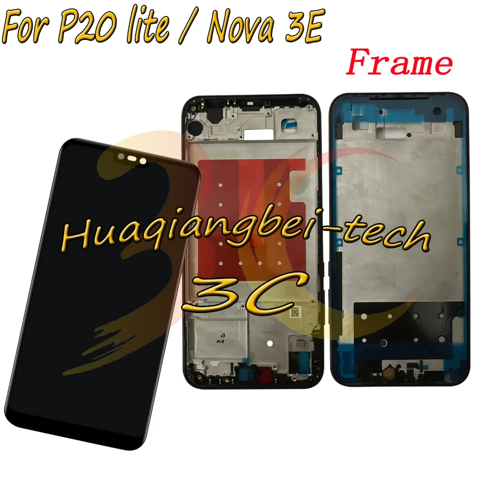 

New For Huawei P20 lite / Nova 3E ANE-L02 L02K L03 L12JPZ L21 L22 L23 LX1 LCD DIsplay Touch Screen Digitizer + Frame Assembly