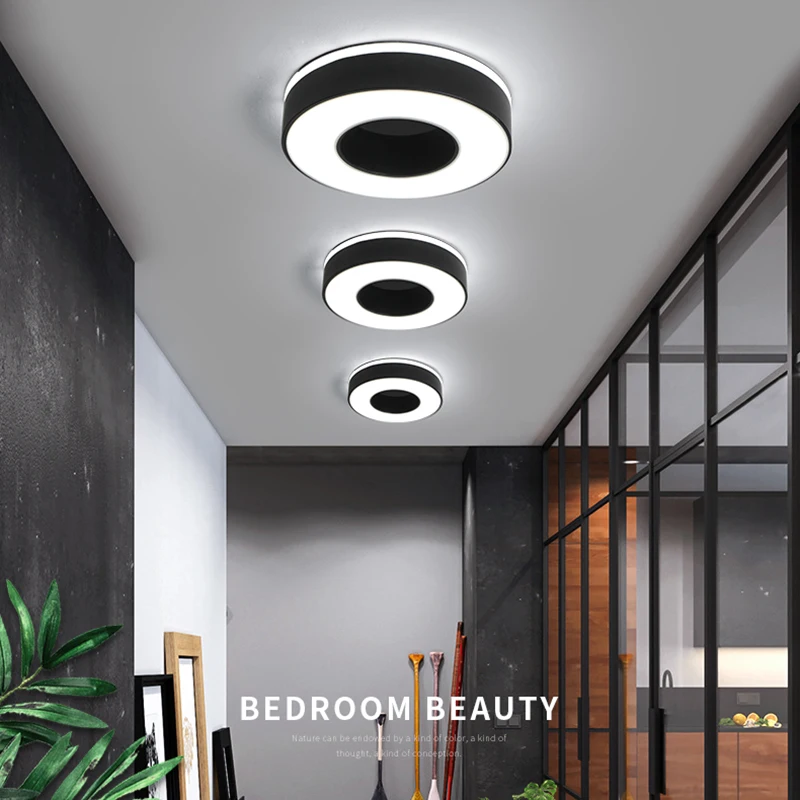 

Diameter 240mm corridor light ceiling lamp Black or White Square/Round/Triangle led Ceiling Daily Lighting