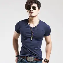 Men's V-Neck T Shirt Summer #4