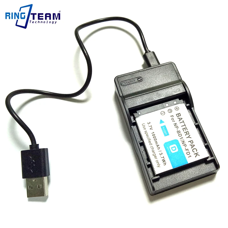 NP-FD1 NP-BD1 FD1 BD1 Battery & USB Charger for Sony Cyber-shot Digital Cameras DSC T700 T500 T300 T200 T90 T77 T75 T70 T2 G3