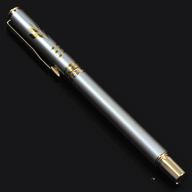 VITNAT Brand Luxury 0.5mm Gold Stainless Steel Metal Ballpoint Pen Office School Supplies Black Ink