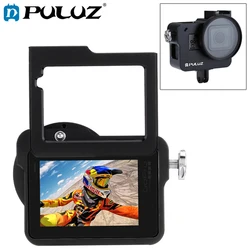 PULUZ Housing Shell CNC Aluminum Alloy Protective Cage with Insurance Frame & 52mm UV Lens for GoPro HERO(2018) /7 Black /6 /5