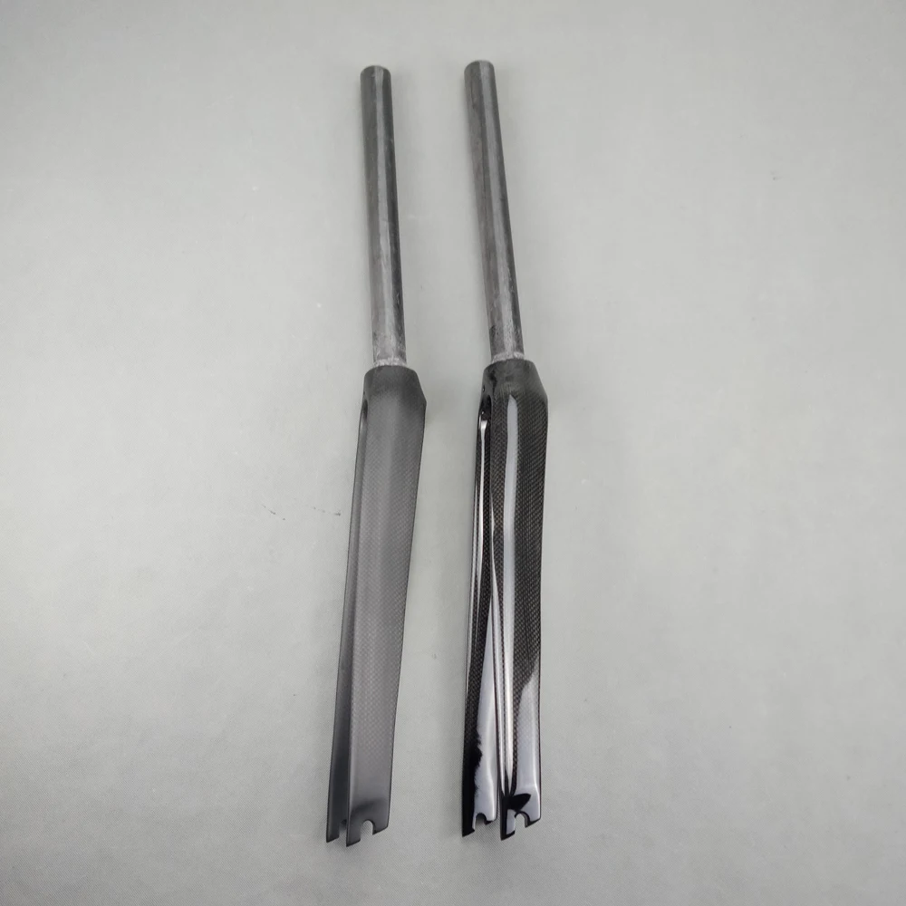 Carbon fiber fork for road bike, 3K carbon fiber fork, matte or glossy, without brand logo, 360g, 700C, 1 1/8 inch