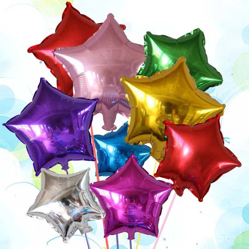 18 Inch Foil Flower Balloons  Rose Gold Heart Balloons Red Pink Foil Ballloon Star Moon Foil Air Balls Birthday Party Decoration