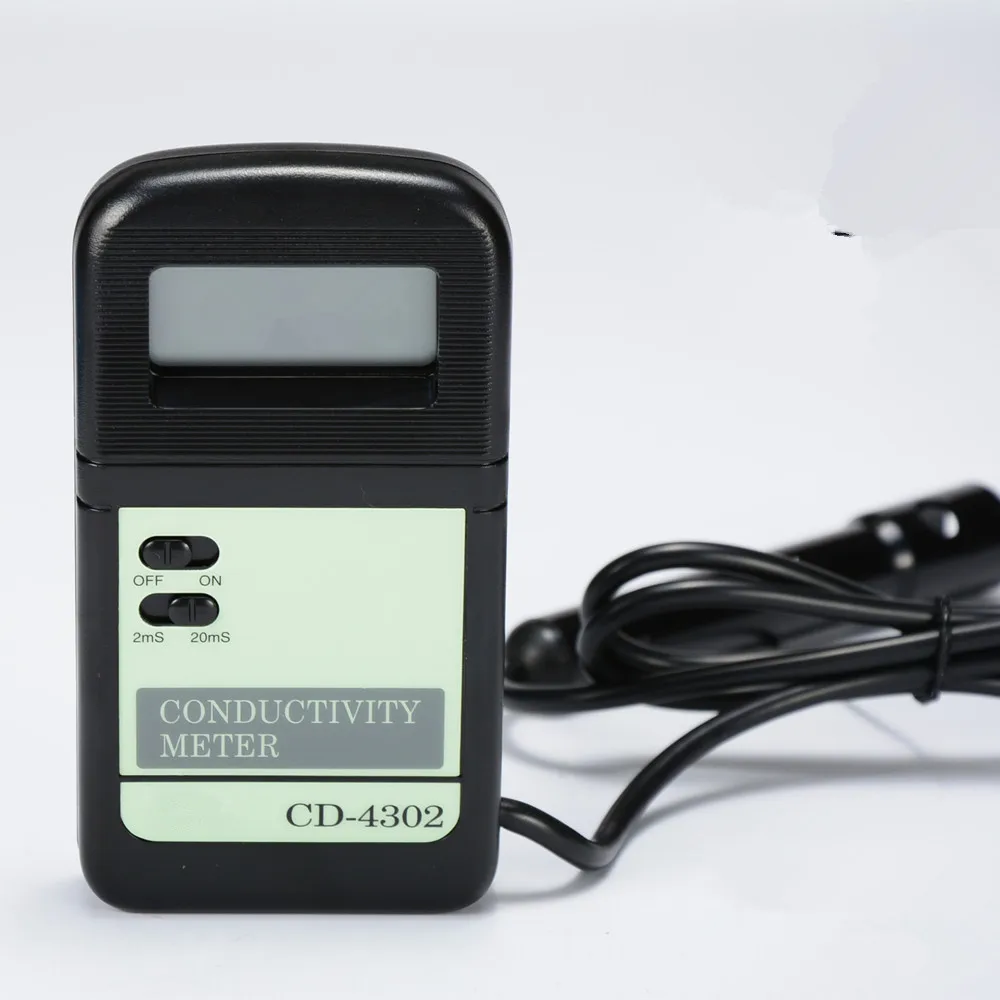 

New Digital High Accuracy Conductivity Meter Portable CD4302 Multi-range1.999mS,19.99mS High Precision Mini Conductance Tester