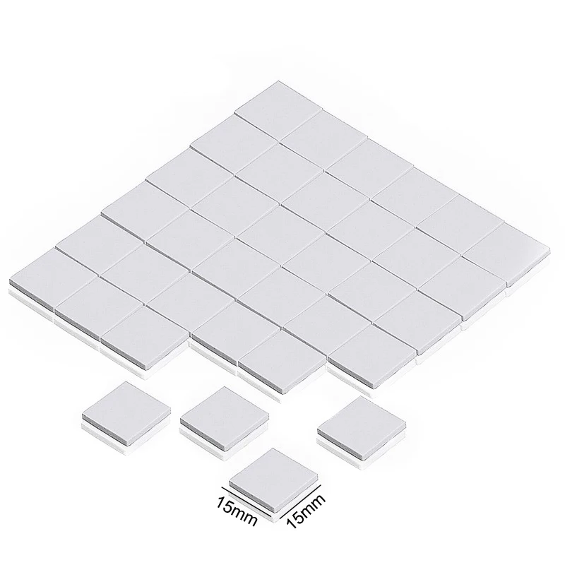 72PCS  15mm x 15mm x 1mm  1mm thickness Laptop Computer Thermal Pad GPU CPU Heatsink Cooling Conductive Silicone Pad