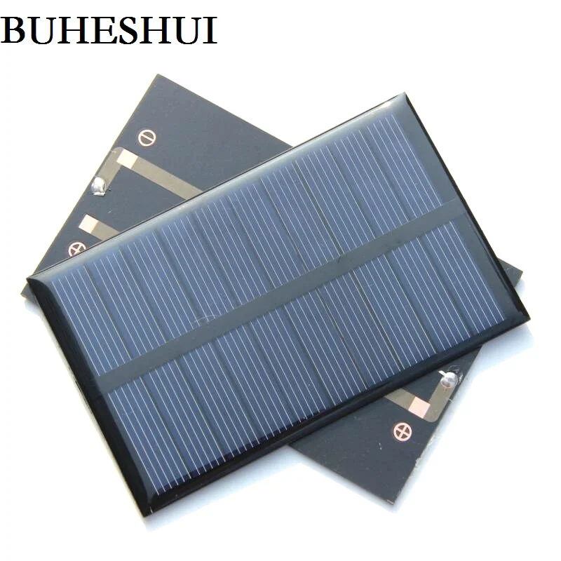 Panneau solaire polycristallin 1.2W 5V, chargeur solaire pour système de batterie 3.7V-5V, jouet léger 110x69MM, 5 pièces/lot