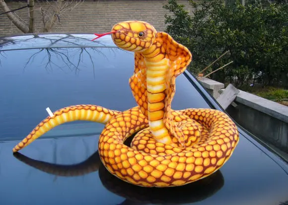 long plush cobra toy creative Lucky snake doll simulaiton gold cobra doll gift about 250cm s1944