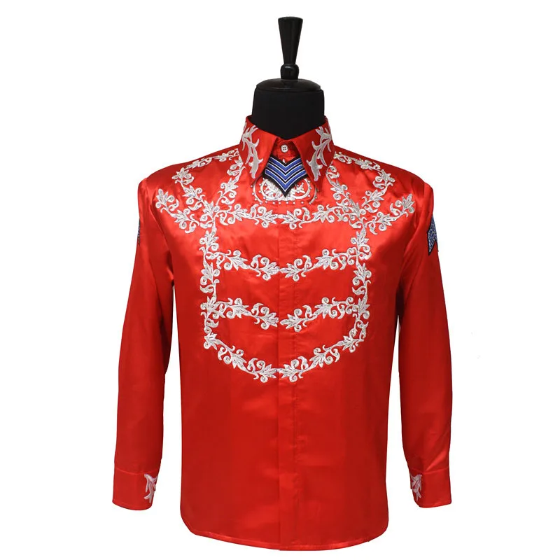 Tribute Michael Jackson THIS IS IT Jacket Handmade Crystal On Silver Printing Shirt In 3 Color
