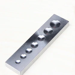 1piece Stainless Steel 7 in One Bottom Plate Poppers Snap Button Rivets Setter Punch Die Base Leather Craft DIY Hand Tool