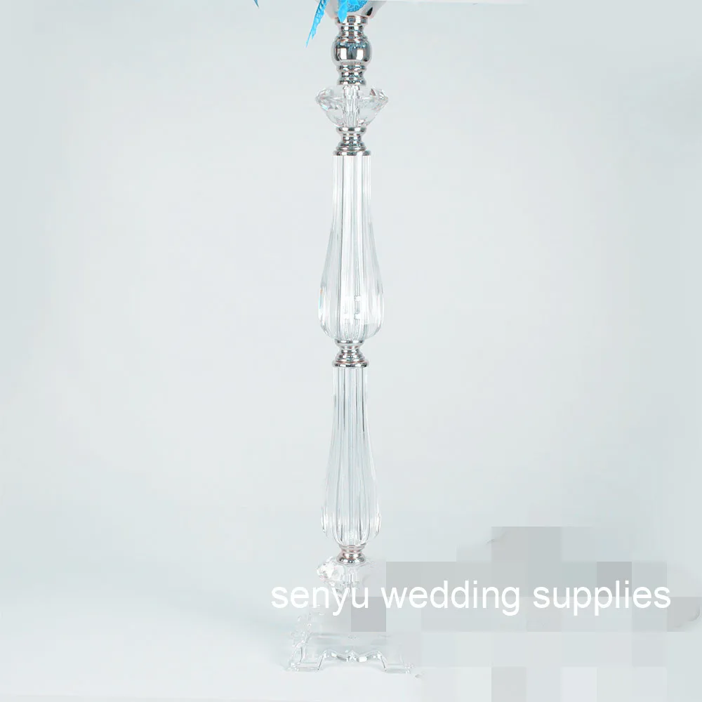 Table Centerpiece Vase Stand Wedding Decoration Flower  Holder Crystal Candlestick walkway props road lead senyu0438