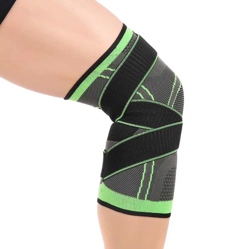 1 Pcs 3d Pressurized Fitness Running Cycling Knee Support Braces Elastic Nylon Sport Compression Pads Sleeve for Basketball