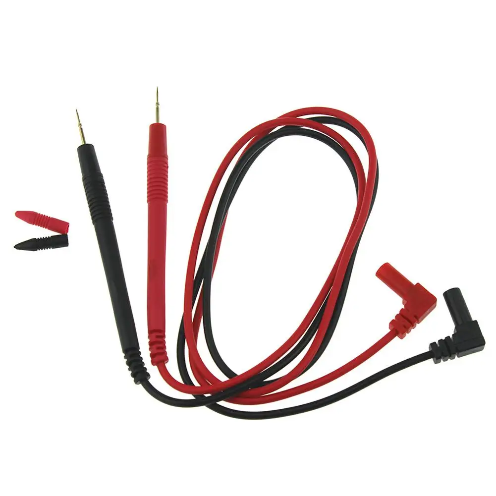 10A Red & Black Ultra-Pointed Multimeter Test Lead Probe Wire Pen Cable With Alligator Clip For IC Pins LED Small Compone J3