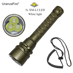 3000LM L2 LED Waterproof Scuba Diver Diving Flashlight Underwater Dive Torch Hunting Lamp for 18650 Battery