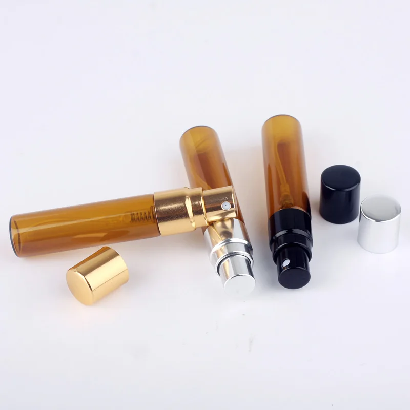 20pcs/lot 3ml 5ml 10ml Portable Mini Refillable Perfume Bottle Empty Metal Spray Bottle Perfume Bottles Atomizer Container