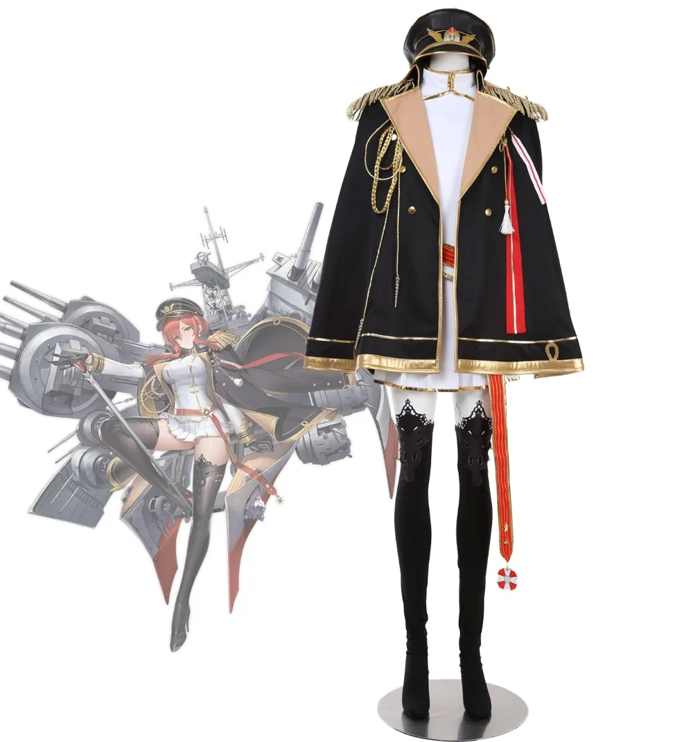 

Azur Lane Cosplay HMS Monarch Level 30 Cosplay Costume Men and Women Party Makeup Custom Made