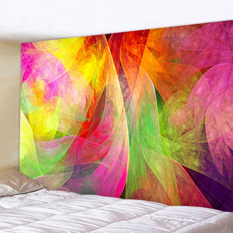 

Bohemian home decor wall tapestry hanging huge Color psychedelic band fairyland psychedelic tapestry